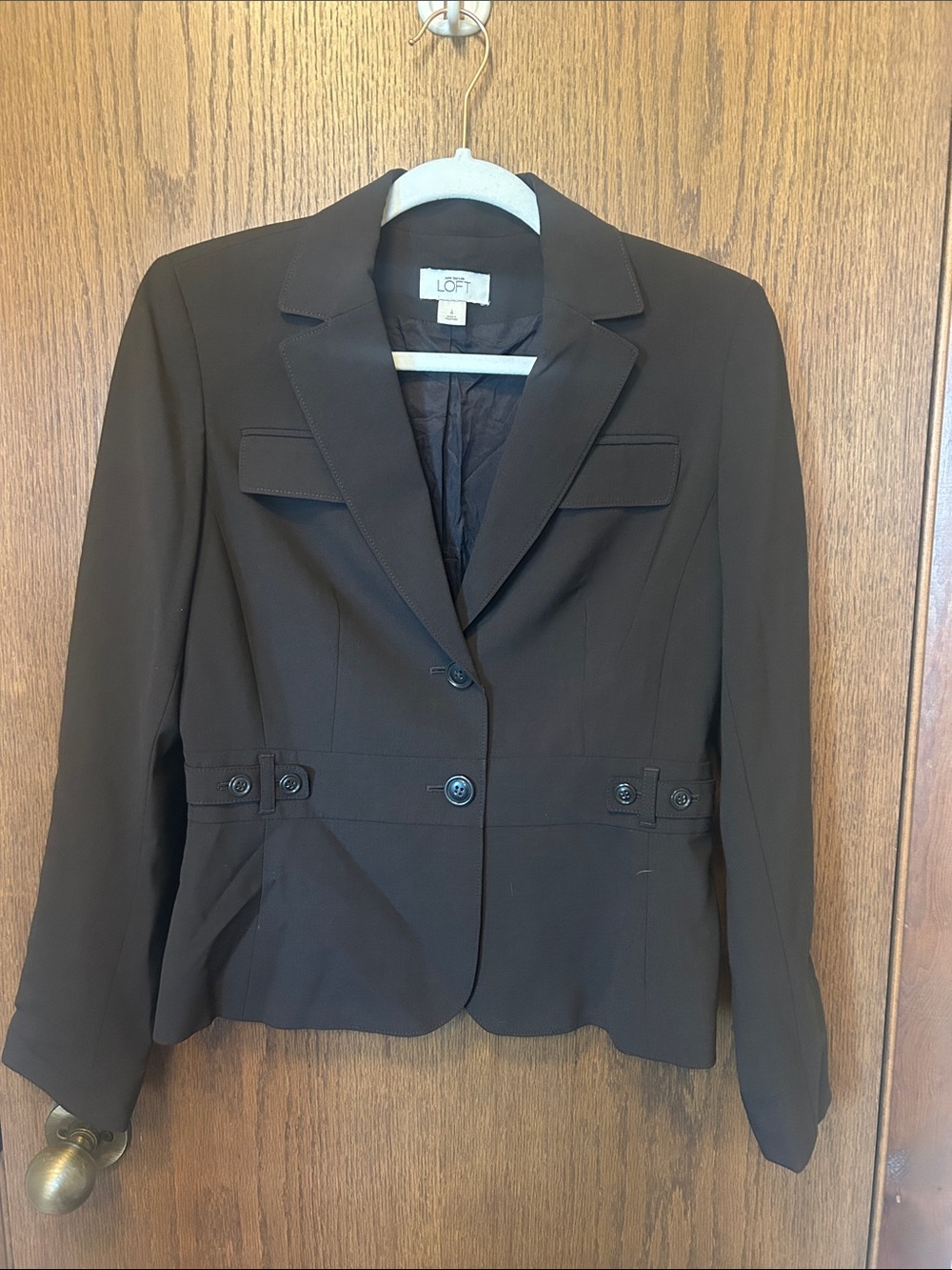 LOFT Black Women's Tailored Notch-Lapel Blazer